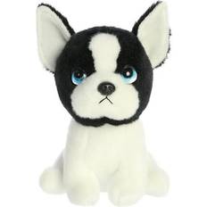 Pandas Soft Toys Aurora Small Harvard Boston Terrier Petites Expressive Plush Toy White 7" White Small