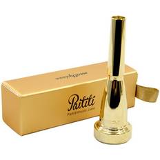 Gold Mouthpieces for Wind Instruments Paititi Gold Plated Rich Tone Bb 7C Trumpet Mouthpiece