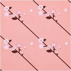 Meterware Rico Design Baumwoll-Popelin pfirsich Sakura Zweige Meterware