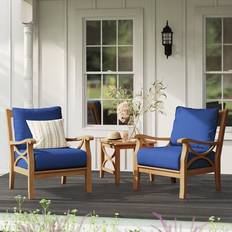 Teak Outdoor Lounge Sets Birch Lane™ Brunswick 3 Outdoor Lounge Set