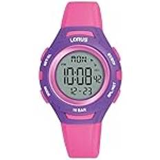 Lorus Herr Armbandsur Lorus flickor digital kvarts med silikonarmband R2395PX9, ROSA