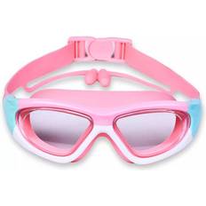 Pink Swim Goggles RYWOLT Pink Antifog Swimming Goggles Kids Swim Glasses With Ear Plugs No Leak Anti Uv Teens