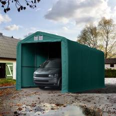 Metall Carportar Toolport Garagetält 4 x 8 m Mörkgrön (Byggnadsarea )