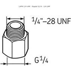 SKF Vand & Afløb SKF Lige overg.udv 1/4 unf-1/4"rg" lapn