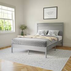 Flash Furniture Kingston Full Wood Platform Bed with No Box Spring Needed, MG-09003FB-F-GRYWSH-GG