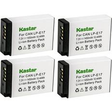 Kastar 4-Pack LP-E17 Battery 7.2V 1450mAh Replacement LP-E17 LP-E17H BG-E18