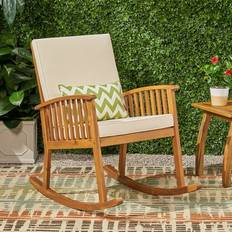 Wood Outdoor Rocking Chairs Noble House Acacia Wood Rocking