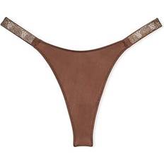 Brown - Thongs Panties Victoria's Secret Very Sexy Shine Strap Thong Panty - Mousse