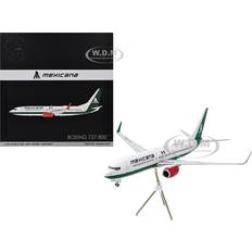 Scale Models & Model Kits GeminiJets Boeing 737-800 Commercial Aircraft "Mexicana" XA-ASM White with Green Stripes 200" Series 1/200 Diecast Model Airplane