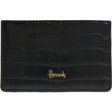 Harrods Croc-Embossed Oxford Card Holder - black One