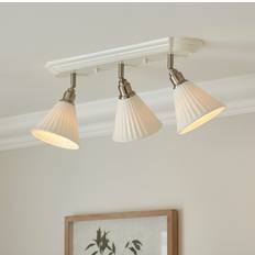 Ceramic Ceiling Flush Lights Dunelm Lilbourne Ribbed Ceramic 3 Ceiling Flush Light