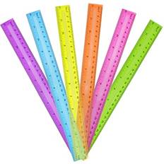 Multicoloured Rulers Pen+Gear Clear Plastic Rulers 12 Inch Transparent Assorted Co