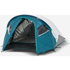 Quechua Camping & Outdoor Quechua Second Life Camping Tent MH100 Xl 3-p Fresh&black Excellent No Dye/teal Blue/grey