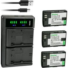 Batteries & Chargers Kastar 3-Pack LP-E6 Battery LTD2 USB Charger LP-E6NH LP-E6NHs EOS R6 Mark II