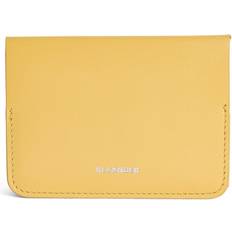 Jil Sander Leather Folded Card - yellow - One