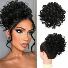 Hair Buns Shein Messy Bun Short Curly Ponytail Extension Elastic Drawstring Loose Hair Bun Hair Pieces
