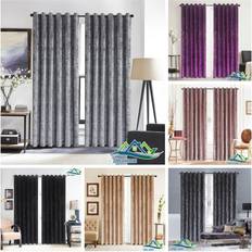 Curtains & Accessories ZIMEL HOMES Luxury crushed velvet curtains