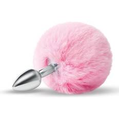 Whipsmart 3´´ Fluffy Bunny With Pink Tail Anal Plug Rosa