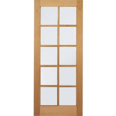 R Interior Doors LPD Doors SA Unfinished Oak Interior Door Clear Glass R (x)