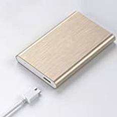Bärbar HDD extern hårddisk 1 TB 500 gb/250 gb/80 gb, 2,5 tum Usb3.0 datalagring, lämplig för Pc, stationär dator, bärbar dator, Macbook, Xbox One, Ps4, Smart TV 1 TB, guld