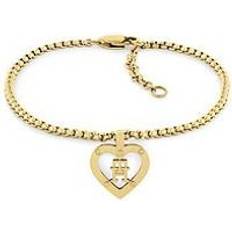 Tommy Hilfiger Smycken Tommy Hilfiger Gold-Plated Monogram Heart Bracelet - Gold