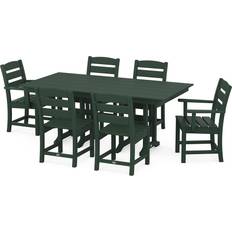 Patio Furniture Polywood Lakeside 7-piece Farmhouse Patio Dining Set