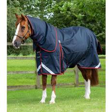 Equitazione Coperta impermeabile per cavalli con copricollo Premier Equine Buster 420 Classic Bleu