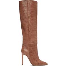 42 - Rosa Hohe Stiefel Paris Texas Pink Croc Stiletto Tall Boots