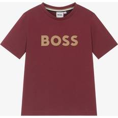 Red Tops BOSS Burgundy Red Cotton T-Shirt