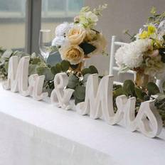 White Table Decorations Shein pcsSet White Wooden Mr Mrs Sign Decoration For Wedding Party Wedding Reception Table And HomeHotel Decoration
