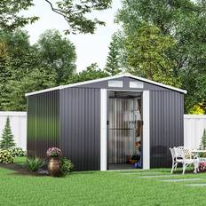 Living and Home 8 X 6 ft Charcoal Black Shed (Building Area )