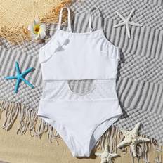 White Swimwear Gyratedream Sold by: Lovebay Electronic Co Ltd, Girls One Piece Swimsuit Spaghetti Straps Swimwear Quick Dry Beach Sport Bathing Suits 11-12 Years