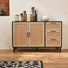 Sweeek 120cm Wood Cane Effect With 2 Sideboard