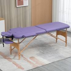Portland Purple Foldable Wooden Massage Table 185 x 80 x 88cm