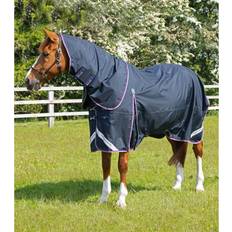 Equitazione Coperta impermeabile per cavalli con copricollo Premier Equine Buster Bleu