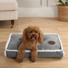 OHS Sherpa Bind Pet Bed Dog Puppy Comfy Mat Cushion Fleece Soft