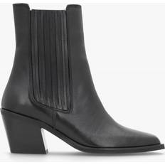 Daniel Indie Black Leather Western Chelsea Boots Colour: Black Leather