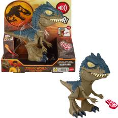 Mattel Jurassic World Chomp Chomp-Allosaurus Méga Rugissement-figurine de dinosaure HVB45 Marron