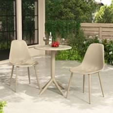 Beige Bistro Sets Core Products Three-Piece Cala Bistro Set