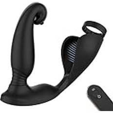CIONIC Analplugg Trådlös fjärrkontroll Butt Plug Med Ring Silikon Man Prostata Massager Anal Vibrator 10 Speed ​​Sexleksaker för vuxna
