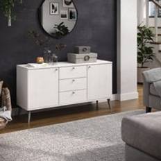 White Sideboards Core Products Augusta Curve Medium Sideboard