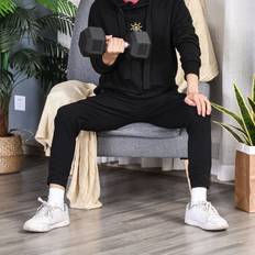 Rubber Dumbbells Homcom Single Rubber Hex Dumbbell 33cm