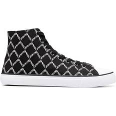 Paul Smith Logo High-Top Canvas Sneakers - Black