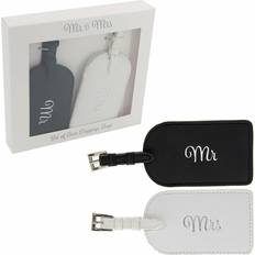 White Luggage Tags Lesser & Pavey of 2 mr mrs luggage honeymoon