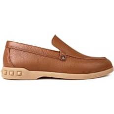 Valentino Garavani Loafers Valentino Garavani Läder Slip On Loafers Med Rockstud Detalj