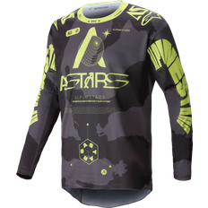 Grøn Motorcykeljakker Alpinestars Crosstrøje Racer Hollow, Mørk Camo/Neongul Herre