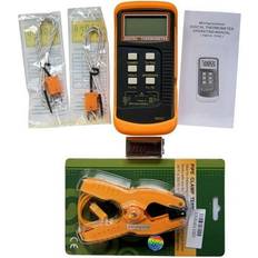 Thermometers Mosiee day, Dual Channel K Type Digital Thermocouple Thermometer 6802 Ii + Pipe Clamp Hvac