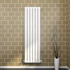 Elegant 1600 Vertical Column High Heat Output Rads Single Panel Radiator + Anthracite Thermostatic Radiator Valves