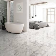 White Marble Aqua Pro 8.5mm High Gloss Laminate Flooring 343936