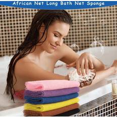 Bath Sponges on sale Shein African Net Sponge African Exfoliating Net Long African Bath Sponge 2-pack